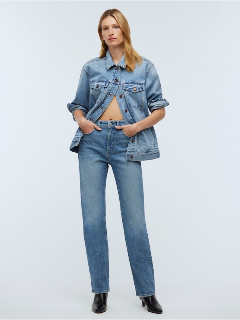 Madewell The Tall Curvy 90s Straight Jean Crease Edition Jeans Size 28T